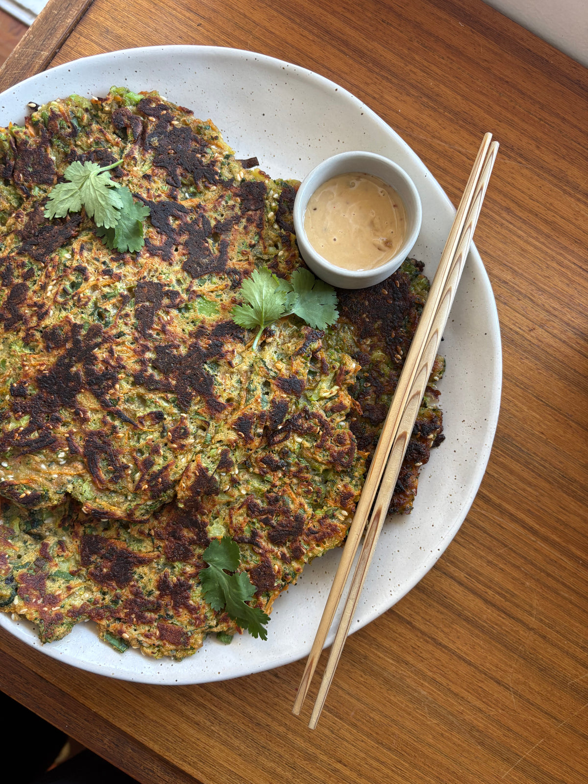 SHREDDED VEGETABLE + LENTIL PANCAKES