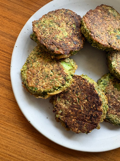 BROCCOLI + HERB FRITTERS