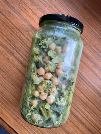 GREEN GODDESS CHICKPEAS WITH BROCCOLI + ZUCCHINI