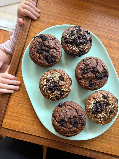 CHOCOLATE, BANANA, PEAR + ZUCCHINI MUFFINS