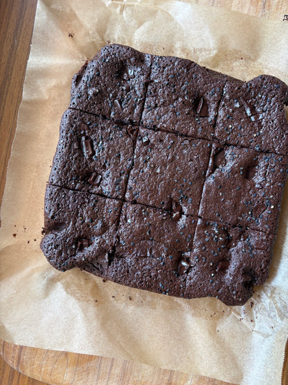 DECADENT CHOCOLATE AND BLACK SESAME BROWNIES
