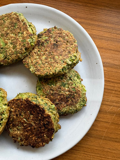 BROCCOLI + HERB FRITTERS