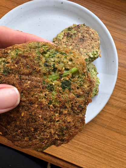 BROCCOLI + HERB FRITTERS