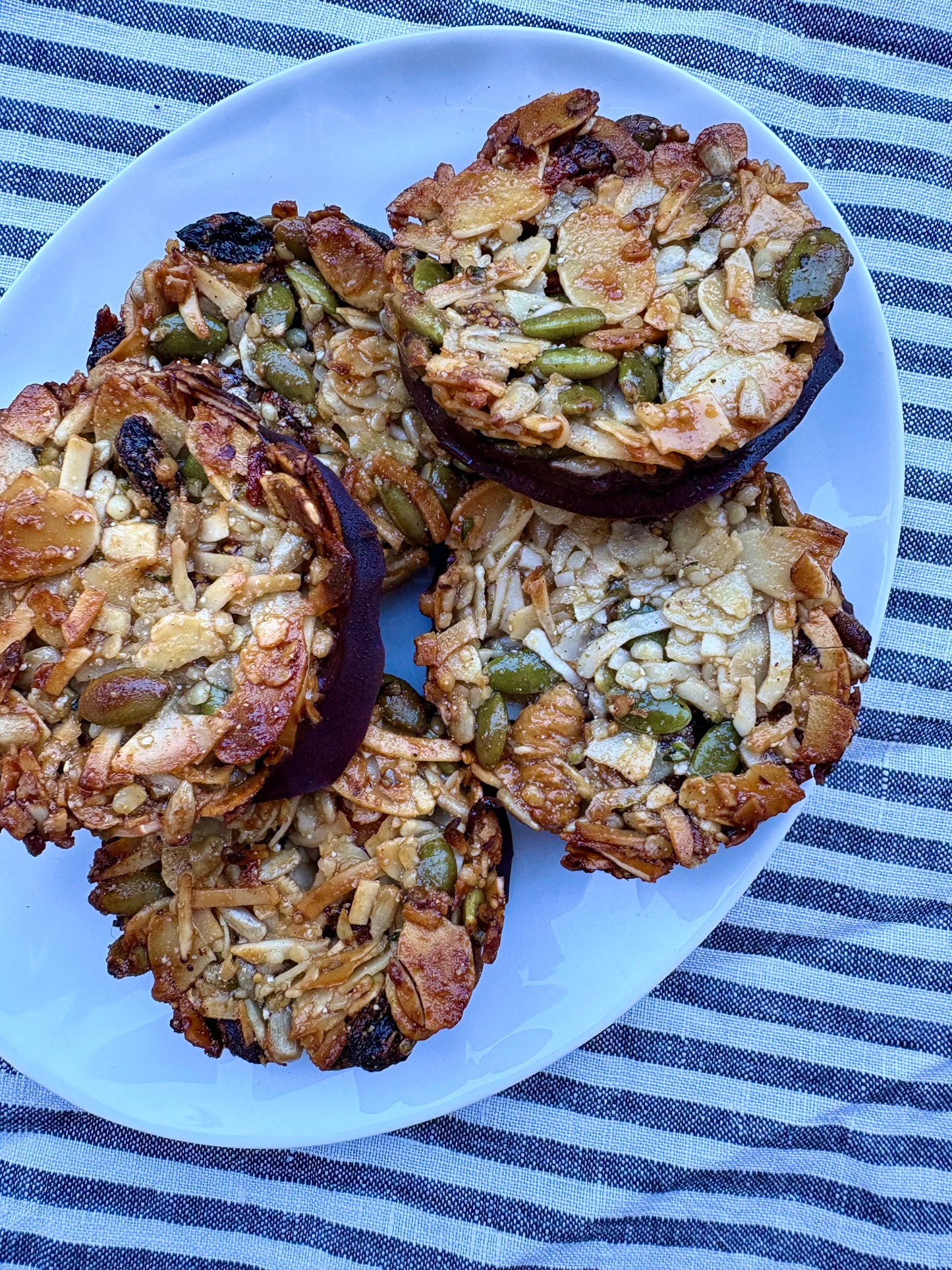 ALMOND, GOJI BERRY, COCONUT + CARDAMOM FLORENTINES