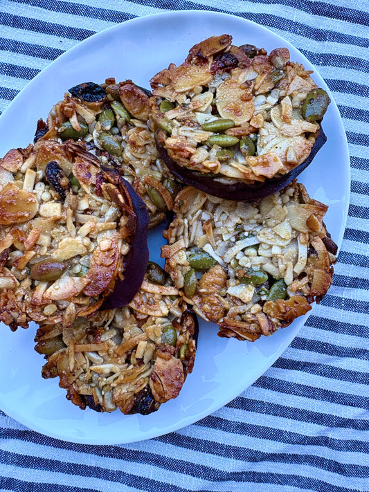ALMOND, GOJI BERRY, COCONUT + CARDAMOM FLORENTINES