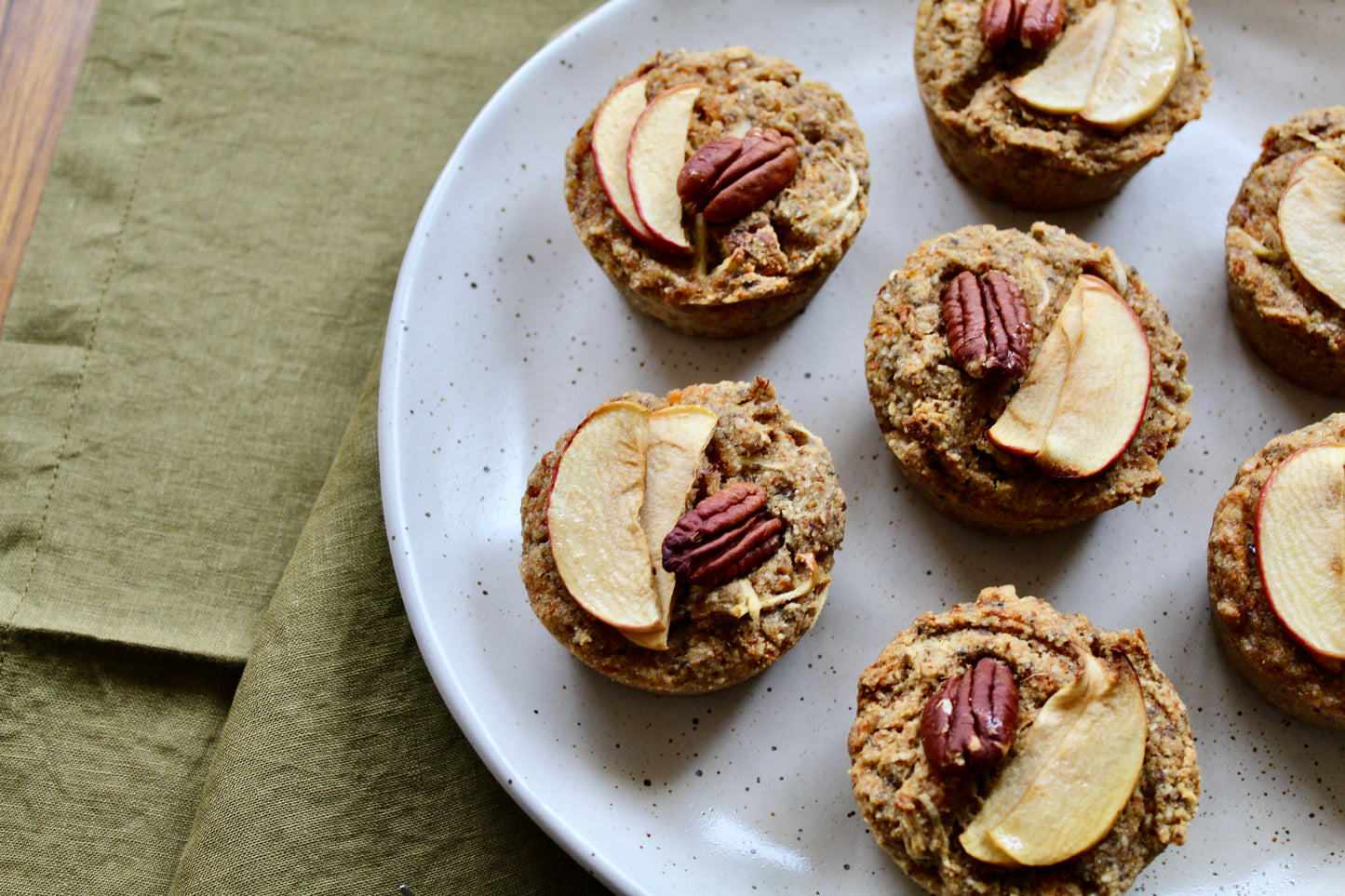 SPICED CARROT, APPLE + PECAN MUFFINS